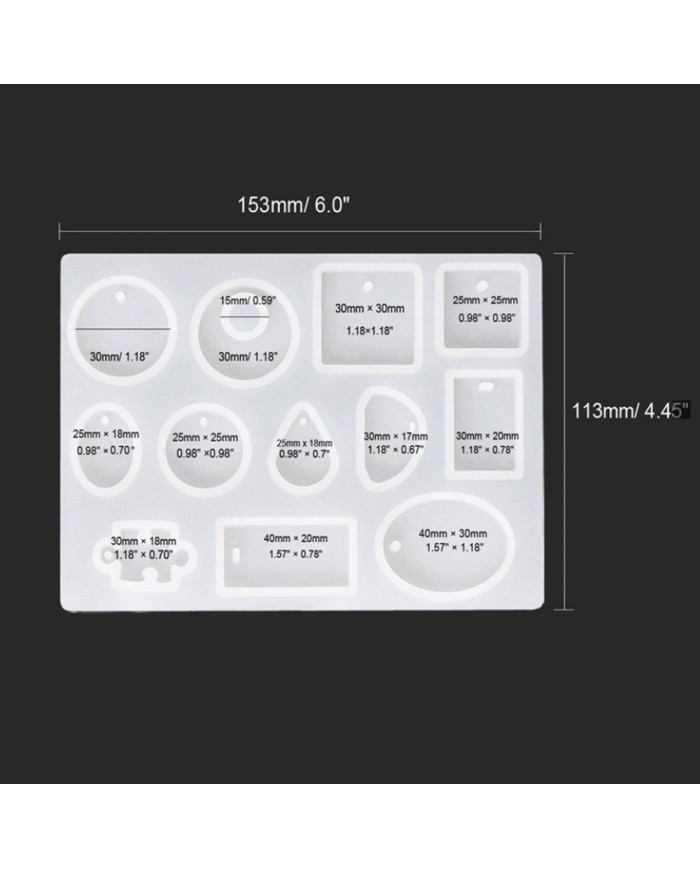 EPOKSİ REÇİNE ÇOKLU TAKI SİLİKON KALIP - 218
