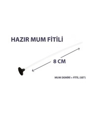 Mum Fitili Hazır Kopçalı 8 cm - 500  Adet