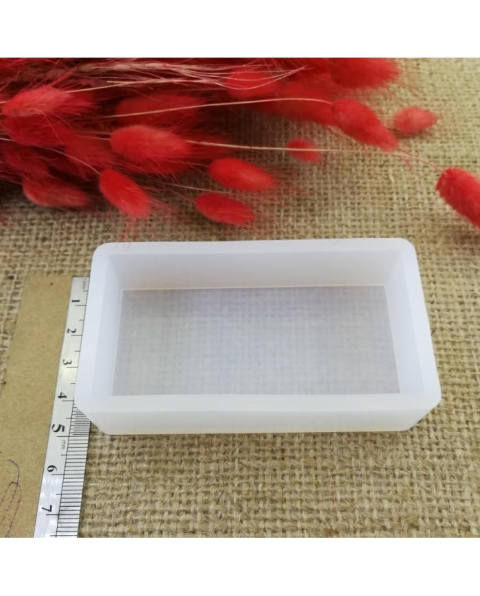 Dikdörtgen Reçine Epoksi,Mum,Sabun ve Beton Kalıbı 8 cm -Kod:58