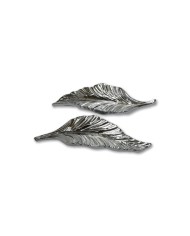 1 Adet - Epoksi Tepsi Kulbu Gümüş Yaprak Model