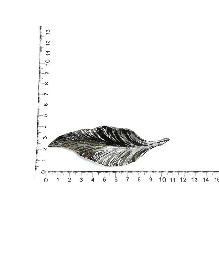 1 Adet - Epoksi Tepsi Kulbu Gümüş Yaprak Model
