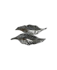 1 Adet - Epoksi Tepsi Kulbu Gümüş Yaprak Model