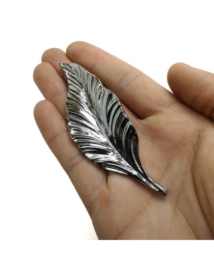 1 Adet - Epoksi Tepsi Kulbu Gümüş Yaprak Model