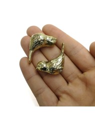 1 Çift - Epoksi Tepsi Kulbu Başlığı Gold  Model