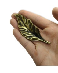 1 Adet - Epoksi Tepsi Kulbu ,Yaprak Model Eskitme Gold