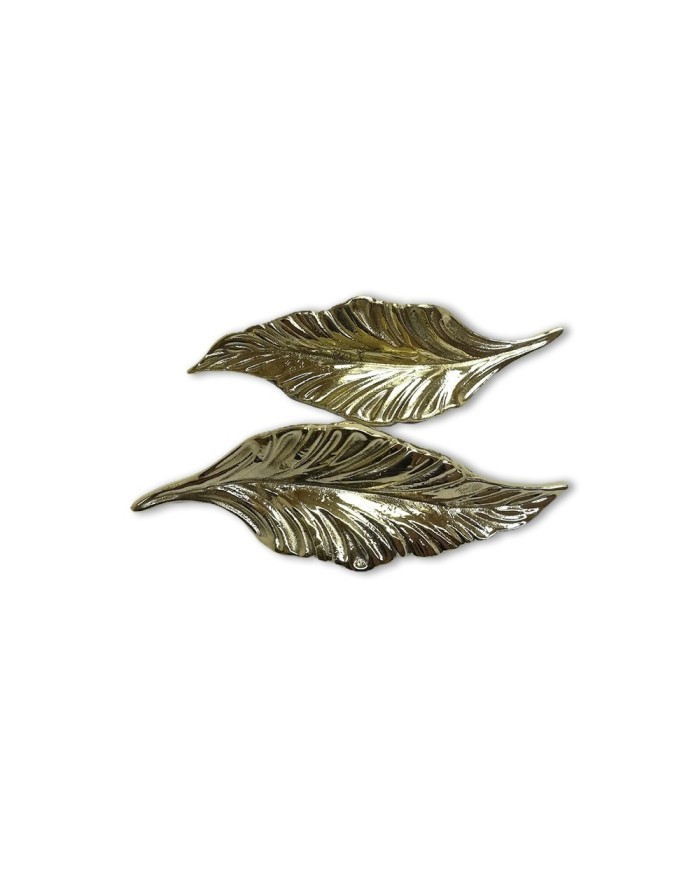 Epoksi Tepsi Kulbu ,Yaprak Model Gold - 1 Adet