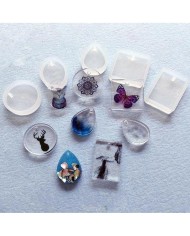 Oval Kolye ve Küpe Reçine Epoksi Kalıbı -Kod:64