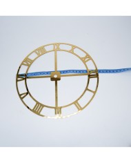 25 Cm Roma Rakam Ahşap üzeri varak kaplama Saat