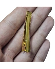 Parlak Altın Renkli Timsah Klips - 4cm - 25 Adet