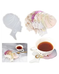 Kadın Silüeti Bardak Altı Reçine Epoksi ve Beton Kalıbı -Kod:240