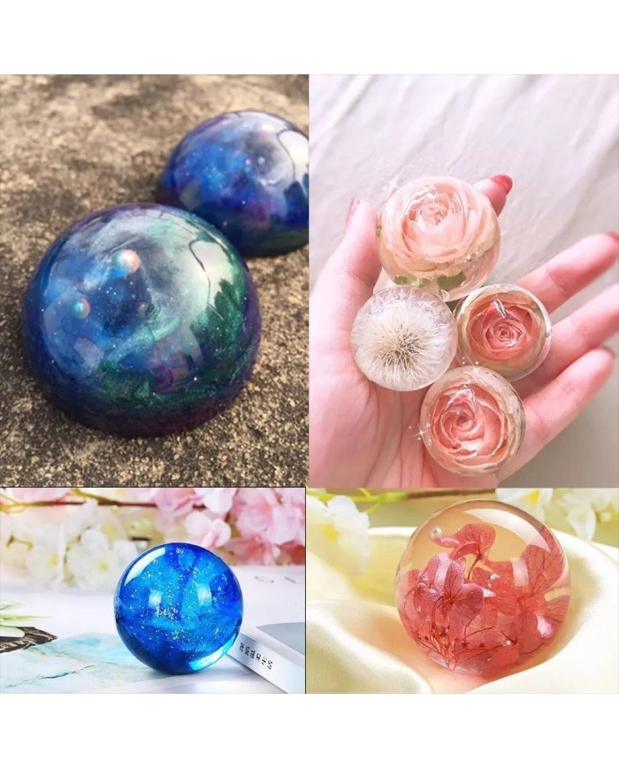 Küre Reçine Epoksi ve Mum Kalıbı - 10 cm -Kod:975