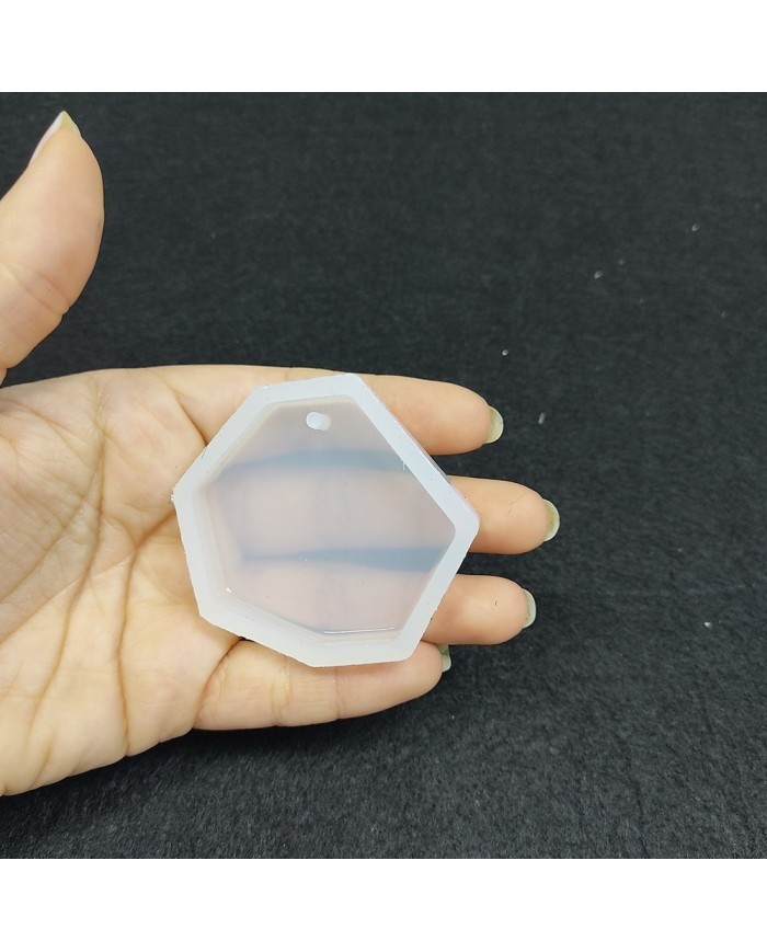 5 ADET Kolye Anahtarlık  Köşeli Süsleme - Reçine Epoksi Kalıp - A3