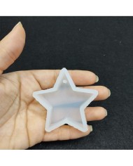5 ADET Kolye Anahtarlık Yıldız - Reçine Epoksi Kalıp - A2
