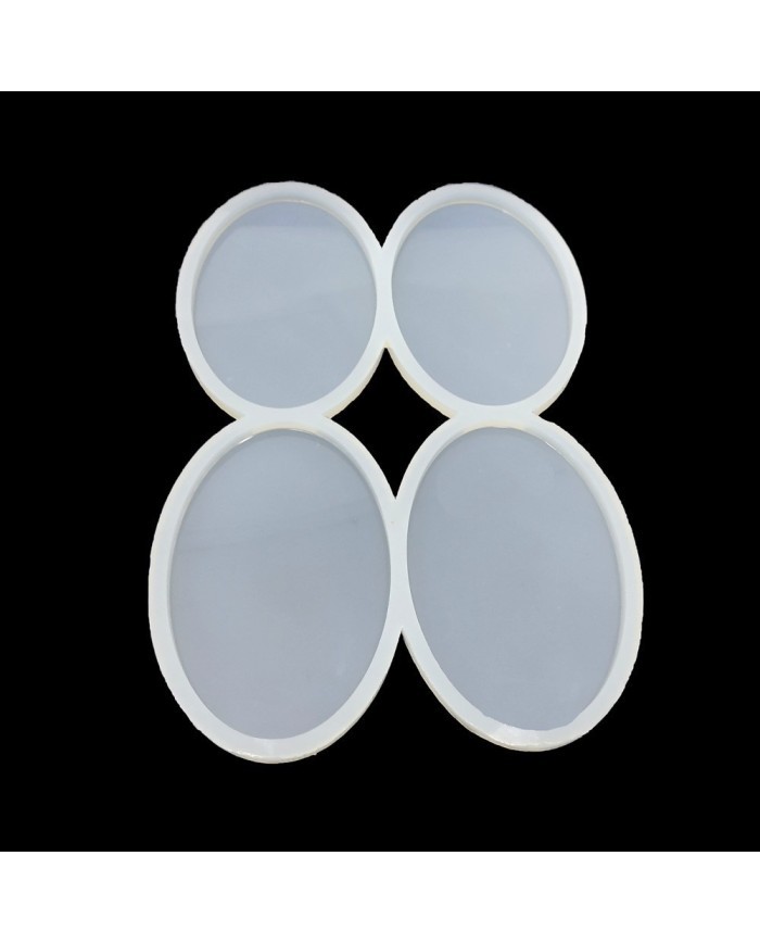 5 ADET Dörtlü Oval Kalıp - Reçine Epoksi Kalıp - ÇB6