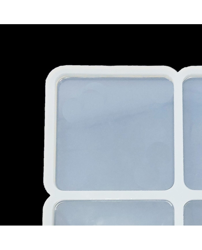 5 ADET Kare Dörtlü Kalıp - Reçine Epoksi Kalıp - ÇB1