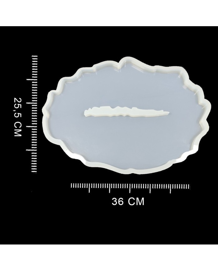 5 adet - Dalgalı Tepsi - Reçine Epoksi Kalıp - T10