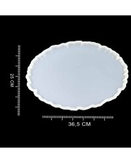 5 ADET - Dalgalı Oval Tepsi - Reçine Epoksi Kalıp - T7