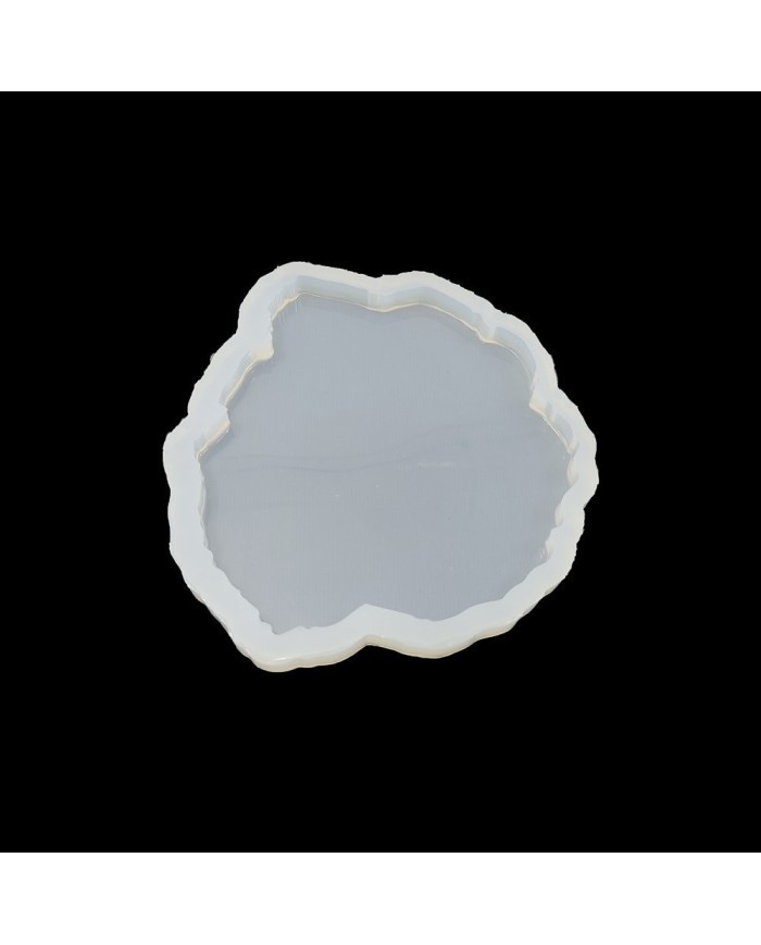 5 ADET Dalgalı Yuvarlak Bardak Altı - Reçine Epoksi Kalıp- B14