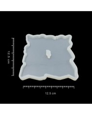 5 ADET Delikli Bardak Altı Reçine Epoksi Kalıp - Kare -B8