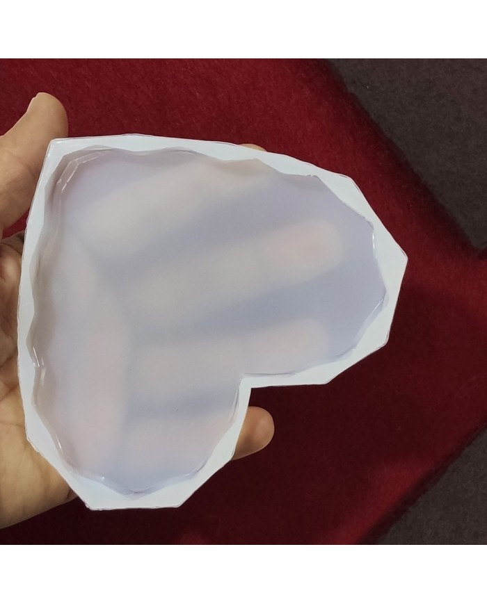 Köşeli Kalp Şeklinde  Reçine Epoksi,Mum,Sabun Kalıbı-Kod:31
