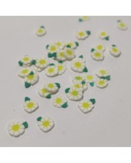 Beyaz Epoksi Süsleme Pulu Saplı Papatya - 5 gram