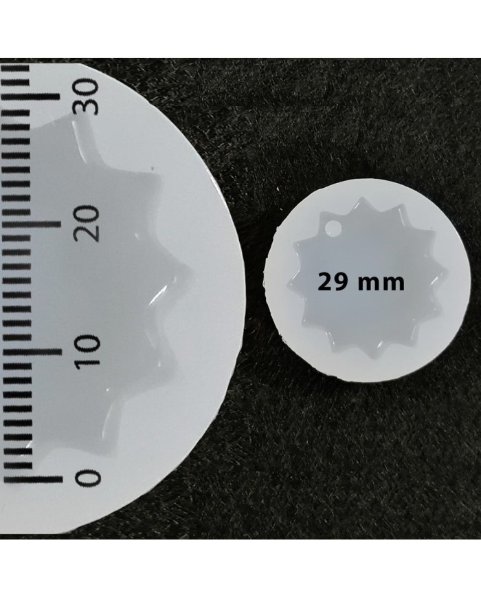 5 Adet - Güneş Kolye Reçine Epoksi Kalıp-delikli - E23