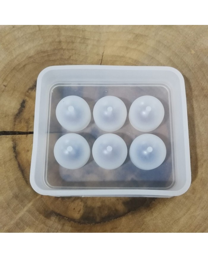 5 Adet - Yuvarlak Boncuk Tesbih Reçine Silikon Kalıbı -16 mm  249