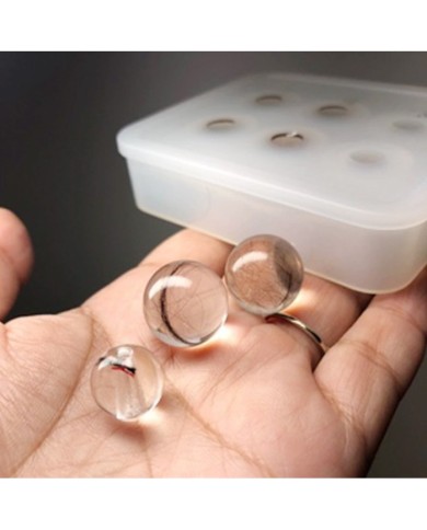 10adet - Reçine  Epoksi silikon Boncuk Kalıbı -12mm-Kod:161