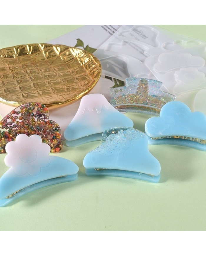 Timsah Ağızlı Epoksi Reçine Silikon 6  Tokalı Set- Kod:1033