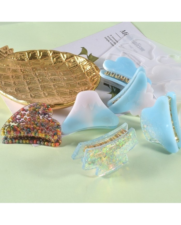 Timsah Ağızlı Epoksi Reçine Silikon 6  Tokalı Set- Kod:1033