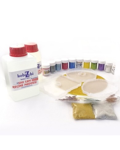 Reçine Epoksi Seti -  Bardak Altları (375ml reçine) - 32,33,251