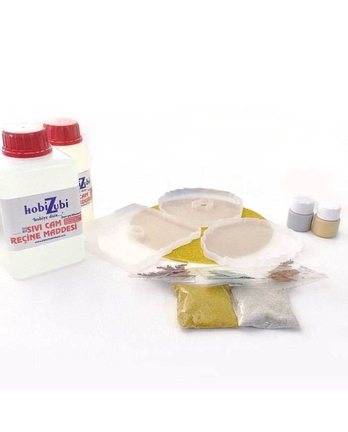 Reçine Epoksi Seti -  Bardak Altları (750ml reçine) - 32,33,251