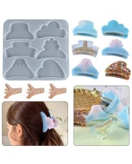 Timsah Ağızlı Epoksi Reçine Silikon 6  Tokalı Set- Kod:1033