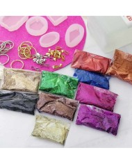 Reçine Epoksi Seti - Anahtarlık Kalıpları (750ml reçine) - E15.A3.A11.E12.417