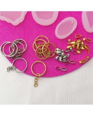 Reçine Epoksi Seti - Anahtarlık Kalıpları (375ml reçine) - E15.A3.A11.E12.417