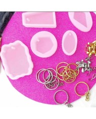 Reçine Epoksi Seti - Anahtarlık Kalıpları (375ml reçine) - E15.A3.A11.E12.417