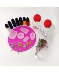 Reçine Epoksi Seti - Anahtarlık Kalıpları (750ml reçine) - E15.A3.A11.E12.417