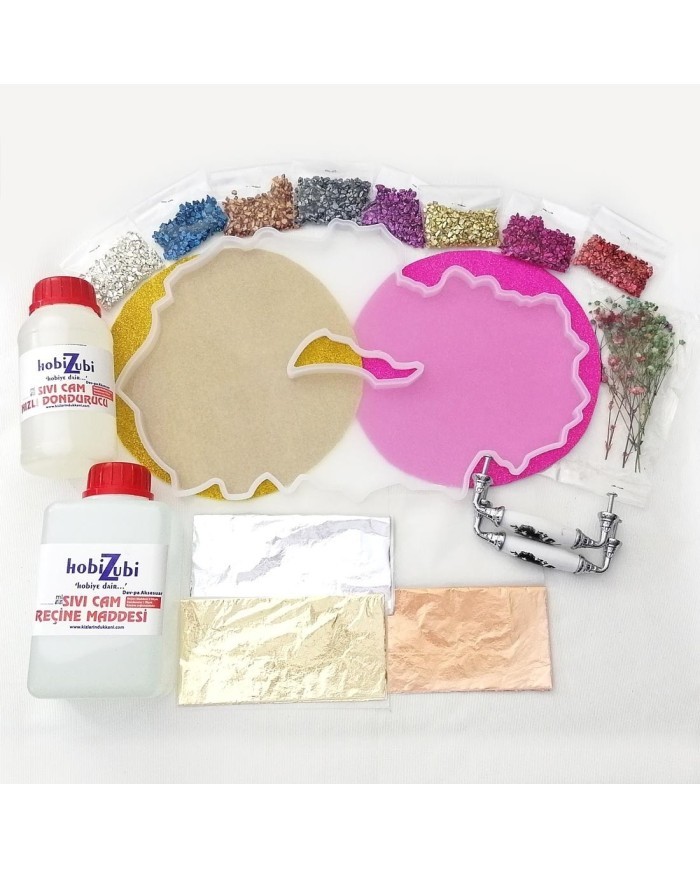 Reçine Epoksi Tepsi Seti - (1000ml reçine) - 341