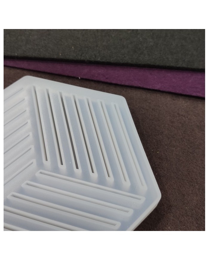 Beton ve Epoksi Silikon Bardak Altı Kalıbı - Altıgen -Kod:194