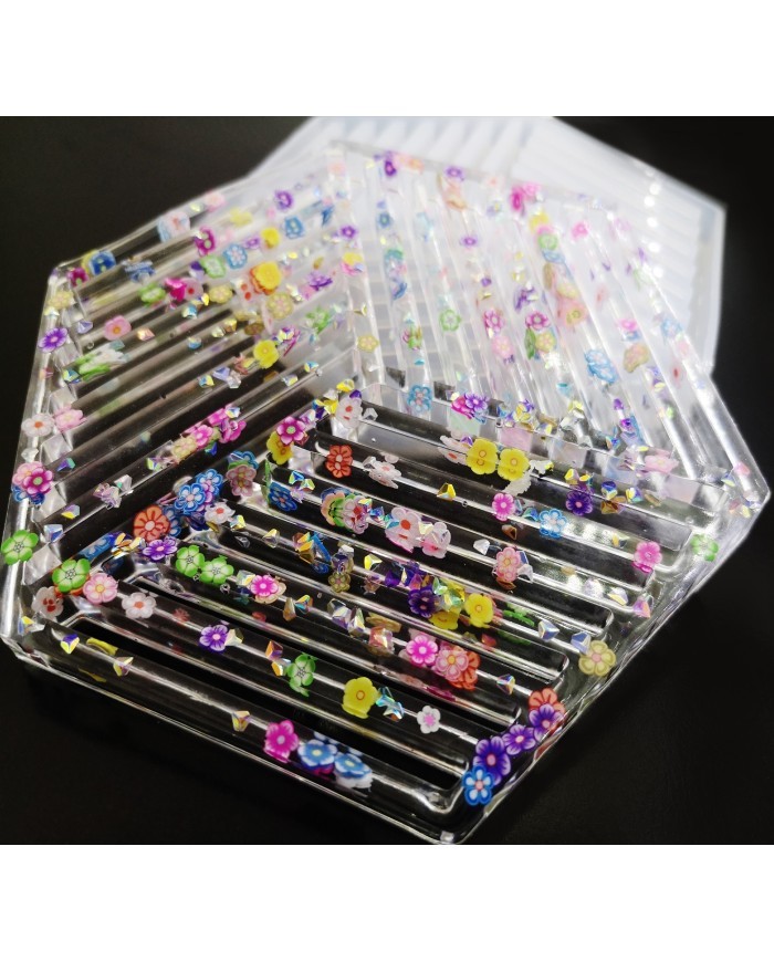 Beton ve Epoksi Silikon Bardak Altı Kalıbı - Altıgen -Kod:194