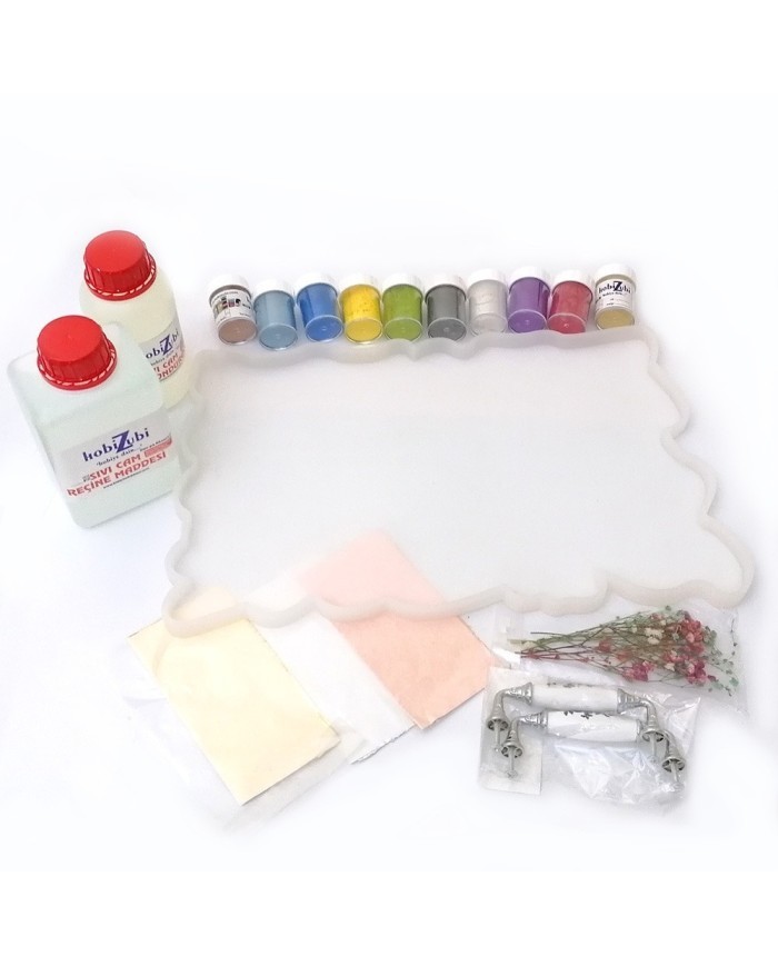 Reçine Epoksi Tepsi Seti - (750ml reçine) -203