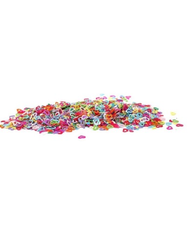 Mini İçi Boş Kalp Renkli Pul Paketi - 5 gr