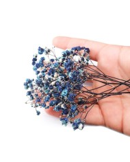 Şoklanmış Pıtırcık Kuru Çiçekler - Mavi Tonları - Mini demet