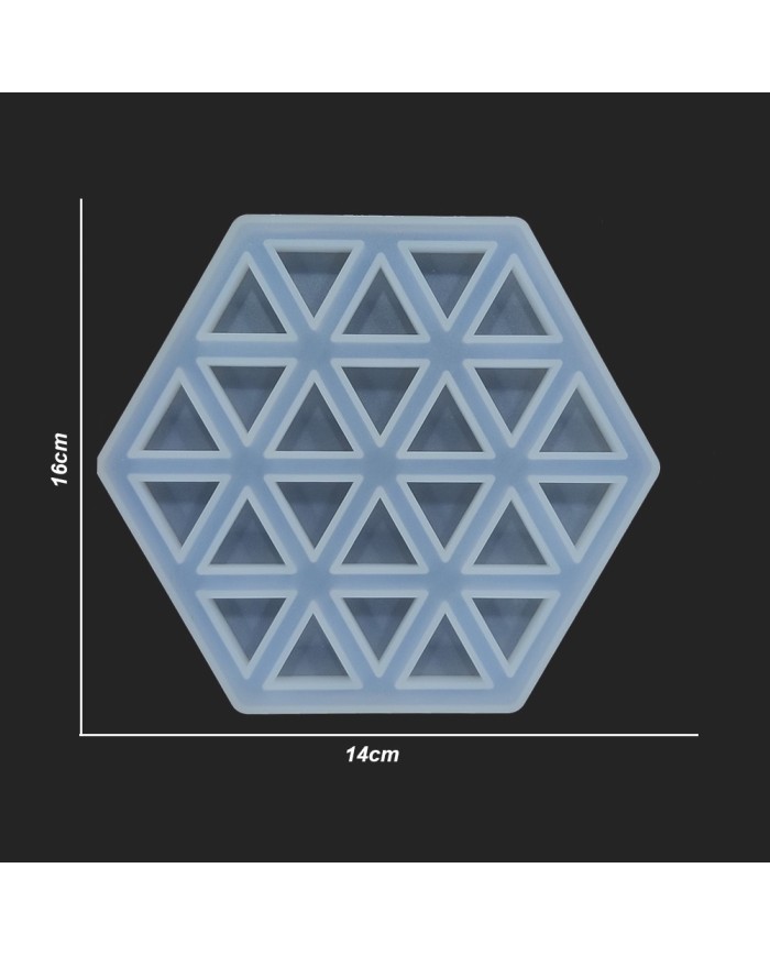 Altıgen Bardak Altı Reçine Epoksi ve Beton Kalıbı -Kod:193