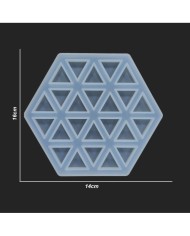 Altıgen Bardak Altı Reçine Epoksi ve Beton Kalıbı -Kod:193