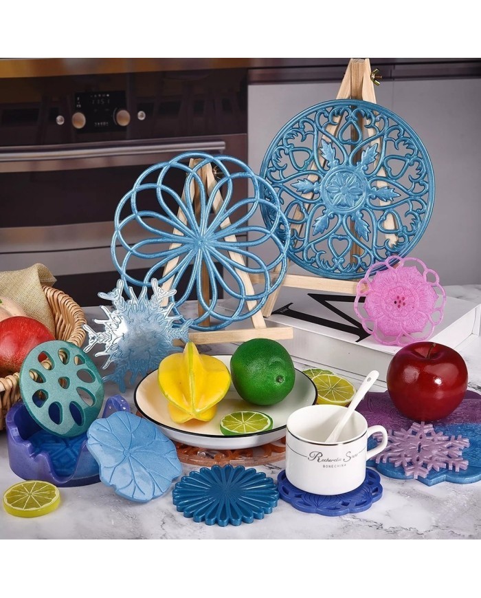 Bardak Altı Reçine Epoksi Kalıp - Nihale - İç İçe Halkalar - 1004