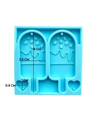 Reçine Epoksi Kalıp - Kolye Küpe Ucu Dondurma -Kod:994