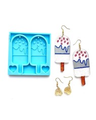 Reçine Epoksi Kalıp - Kolye Küpe Ucu Dondurma -Kod:994