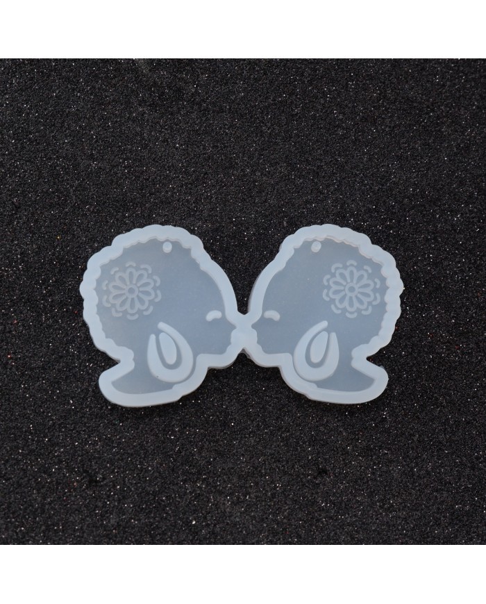 Reçine Epoksi Kalıp - İkili Kolye Küpe Ucu Küpeli Kadın - 986