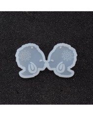 Reçine Epoksi Kalıp - İkili Kolye Küpe Ucu Küpeli Kadın - 986